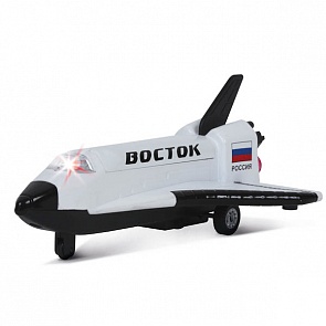 Шаттл металлический, инерционный, озвученный, открывается отсек (Технопарк, CT10-071-1sim)